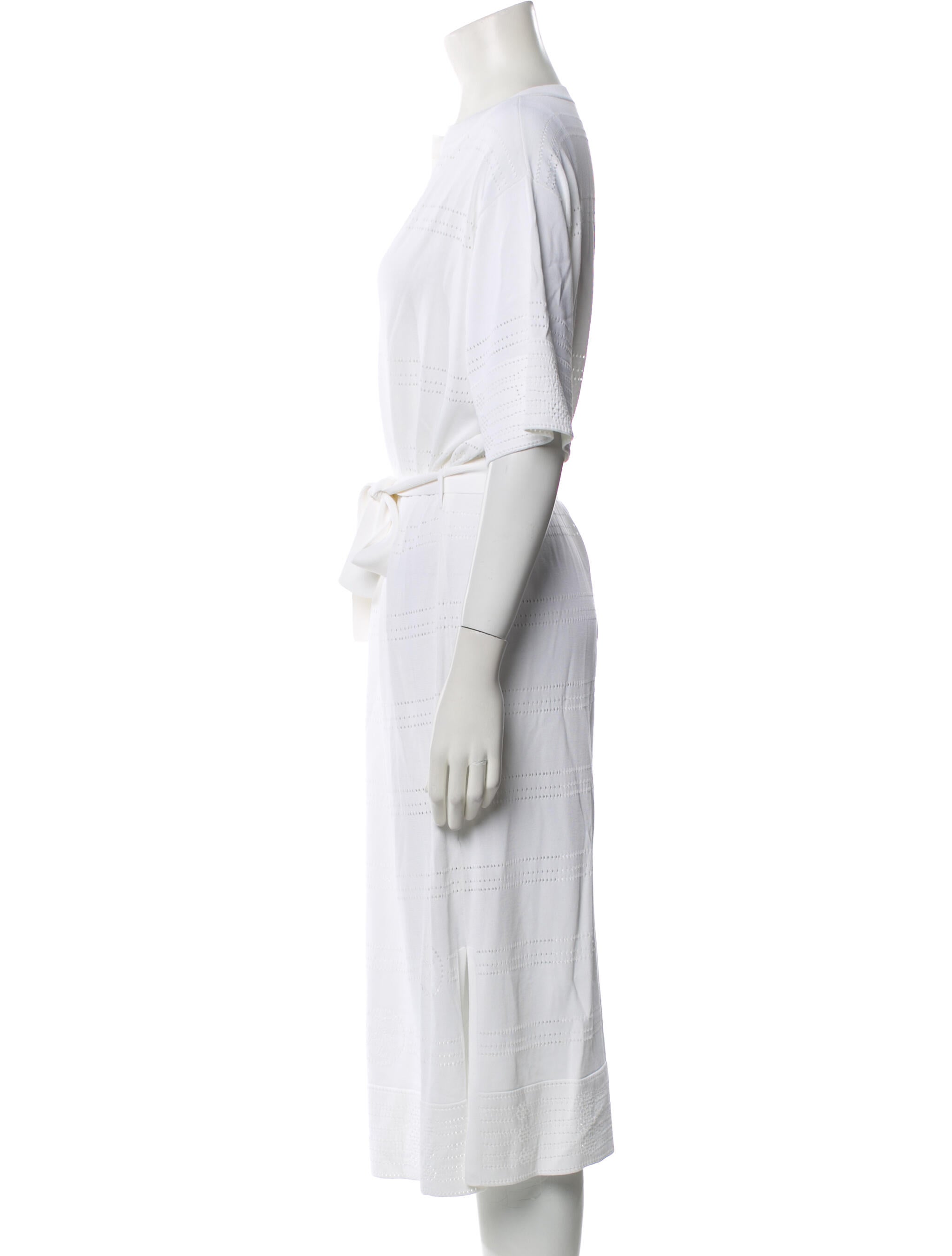 Hermès V-Neck Midi Length Dress